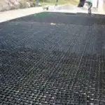 Geogrid laid down