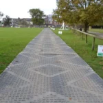 Tufftrak close-up of chevron surface pattern